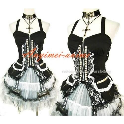 Gothic Lolita Punk Fashion Dress Outfit Cosplay Costume Tailor-made[CK611]