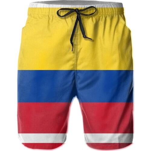 Male Shorts Causal R333 Breathable Quick Dry Funny Sarcasticbasketball Columbia. Colombian. Colombian Flag. Flag Of Colombia