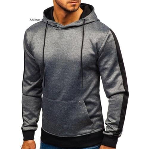 Male Drawstring Sweatshirts Pocket Hooded Sudaderas Hombre Winter Men Long Sleeve Hoodies Sports Fashion Hoodie
