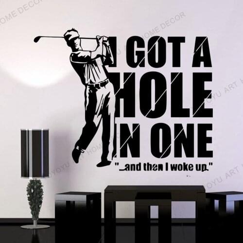 Golf Wall Sticker Golf Quotes Wall Decals Sport Wall Decor Vinyl Sticker Room Decal Golf Club Wallpaper Murals WZ91