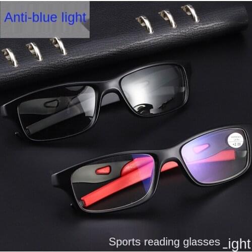 Anti Blue Ray Reading Glasses Unisex Fashion Business Rectangular Comfortable Durable Eyewear With Clear Lens +0.5 To +3.5