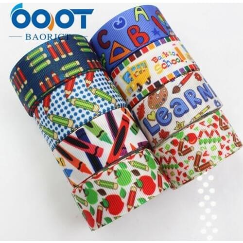 OOOT BAORJCT 175223 , 22MM cartoon series Printed grosgrain ribbon, DIY handmade Hair accessories Material wedding gift wrap