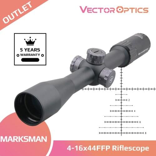 Vector Optics Marksman 4-16x44 FFP Tactical Riflescope 1/10 MIL Rifle Scope 30mm Monotube for Sniper Target Shooting Hunting