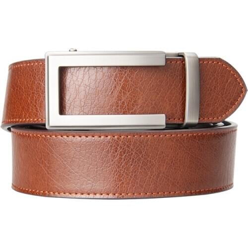 Famous Brand Belt Men Genuine Luxury Leather Belts for Men Strap Male Metal Brown Leather Automatic Buckle Belts Men 3.5CM