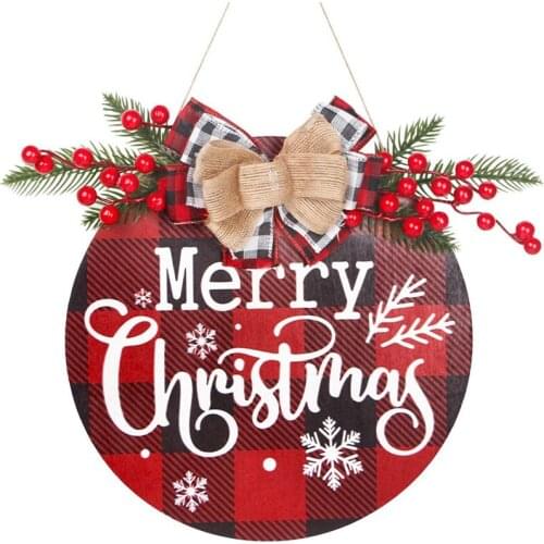 Christmas Wooden Listing Home Wall Christmas Ornaments Christmas Red Fruit Lattice House Number