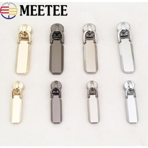 5pcs Spring Lock Zipper Sliders for 3# 5# Metal Zipper Sewing Zips Head Repair Kit Replacement DIY Bag Accessories