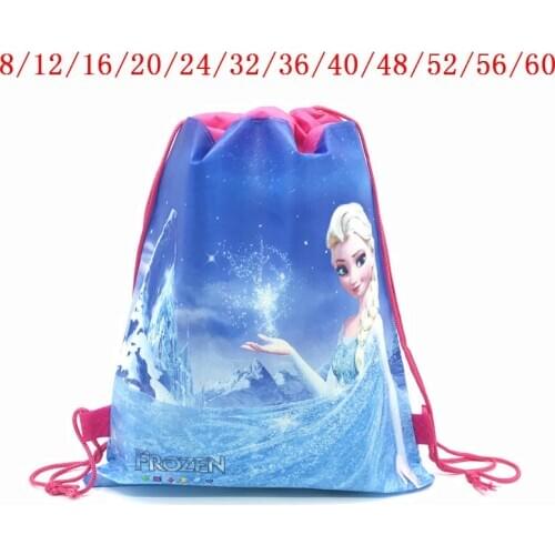 Disney Frozen 2 Elsa Anna Snow White princess Cartoon Bag Storage Girl Boy Gift Packet Package Cosmetic Toy Doll Drawstring
