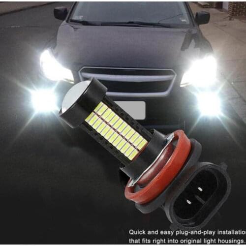 Led Car Fog Lamp H11 Bulbs Fog Light Chips Running Headlight Lamp Driving Front Bulb 12V New Accessories Vchicles Light K4T3
