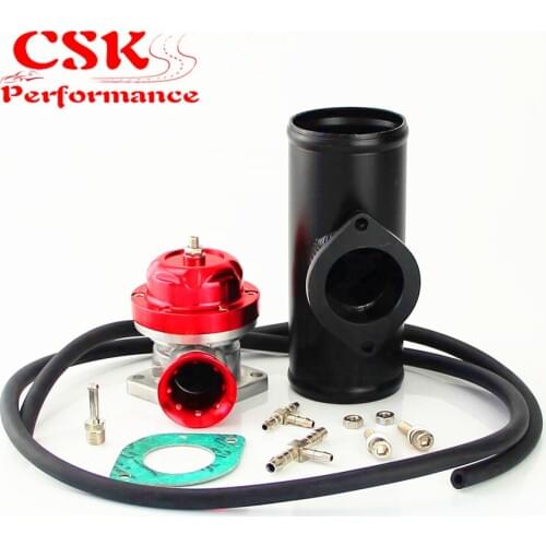 Type-S/RS Turbo Charger BOV Blow Off Valve +2.5" Alloy Flange Adapter Pipe Black / Blue /Red