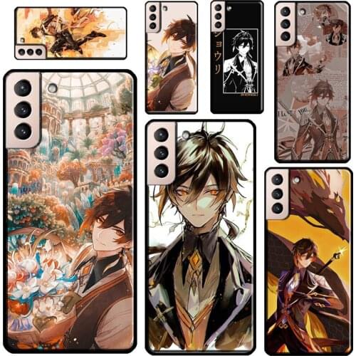 Zhongli Genshin Impact Case For Samsung Galaxy S21 Ultra S20 FE S8 S9 S10 Plus Note 10 Note 20 Ultra Back Cover