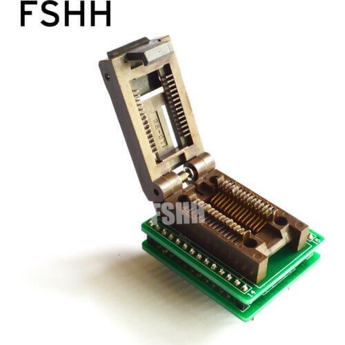 Clamshell 300mil SOP28 TO DIP28 Universal Programmer Adapter SOP28 SOIC28 FP28 ic test socket pitch=1.27mm