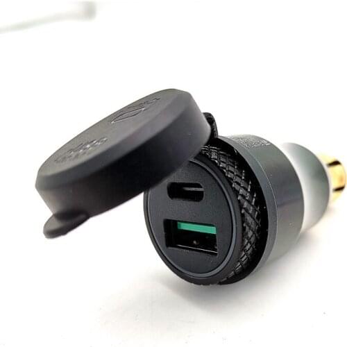 Waterproof QC3.0 USB Type C PD Fast Charger Power Adapter Hella DIN Plug Socket For BMW