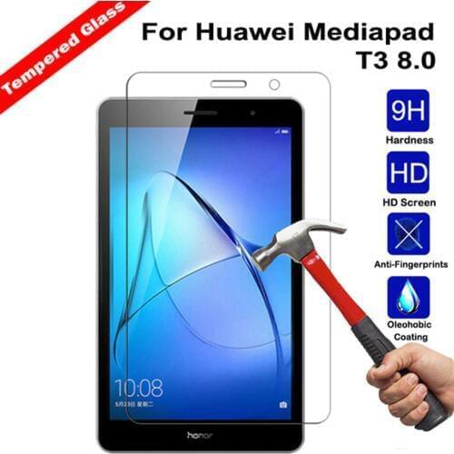 Tempered Glass for Huawei MediaPad T3 8.0 KOB-W09 KOB-L09 Screen Protector Tablet Toughened Glass Film for Honor Play Pad 2 8"
