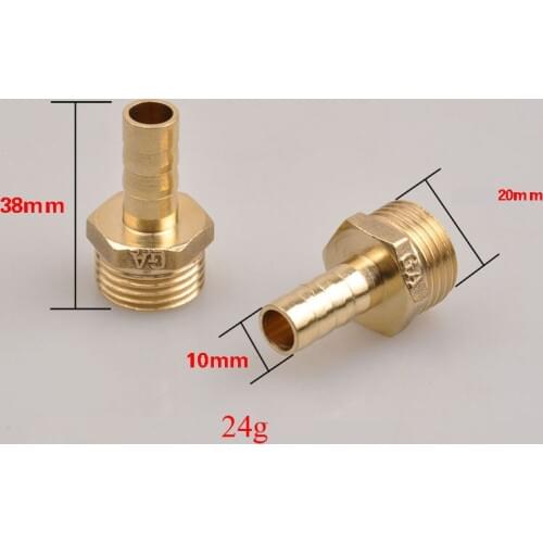 2pcs Full Copper gas G1/2" Male pipe gas water heater pipe fittings gas Nipple Tube Connectors