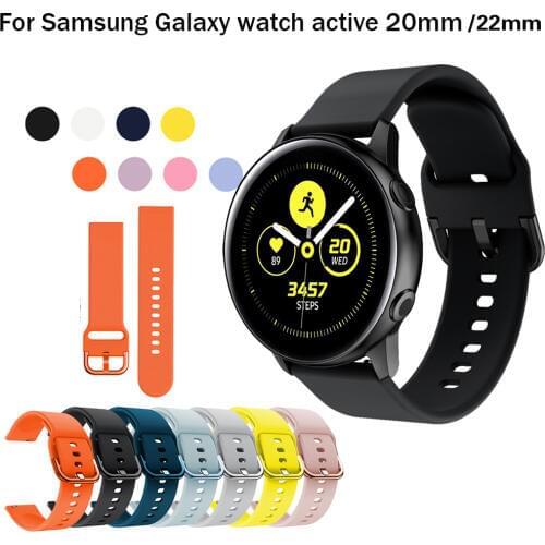 20MM Stainless Steel Metal Strap for Samsung Galaxy Watch Active / active 2 40mm 44mm Bands Smart Watches Small Large Bracelet