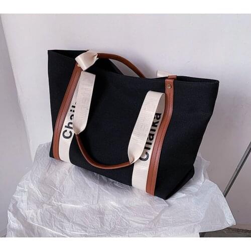 Canvas Bags Totes Bags for Women Casual Shoppers High Quality Japanese Style Large Capacity Schoolbags Fashion Commuter Handbags