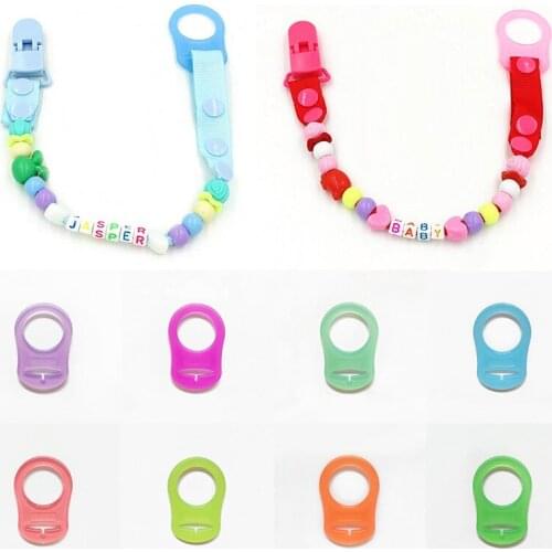 Baby Dummy Pacifier Holder Clip Adapter for Mam Ring 5PCS Multi Colors Silicone Button for Newborn Baby Accessories