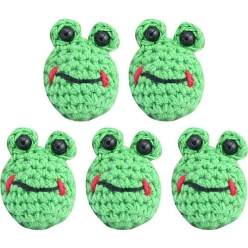 5 Pcs/Pack Handmade Crochet Woolen Animal DIY Pacifier Clip Chain Accessories