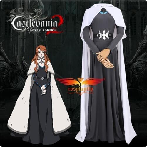 Anime Castlevania Lenore Cosplay Costume Outfit for Women Maxi Gown for Party Floor Length Muslim Dress Cloak Carnival Halloween