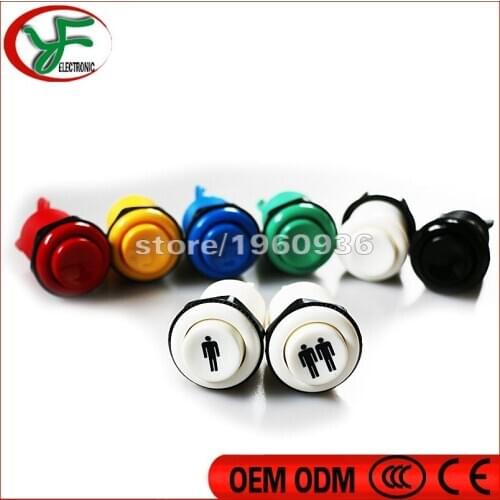Arcade Push Button Durable Multicade MAME Jamma HAPP style American style Push Button Long Switch 1P 2P 3P 4P
