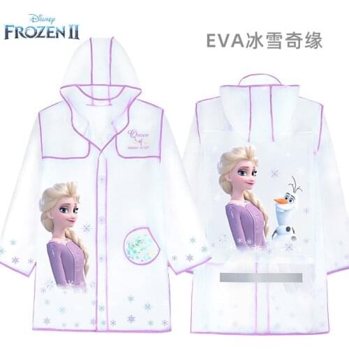 Disney Children Boys and Girls Kids Student Raincoat Rainwear Cartoon Frozen Elsa Spiderman Sofia Poncho Raincoat Birthday Gift