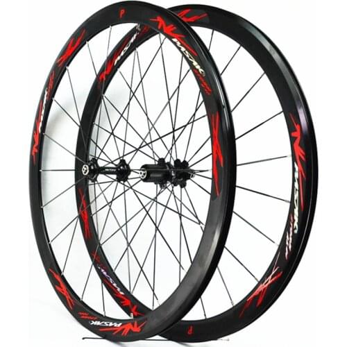 700C Road Bike 40MM Flat Spokes Strip Ultralight Sealed Bearing 11 Speed C V Brake WheelSet Bike Wheels