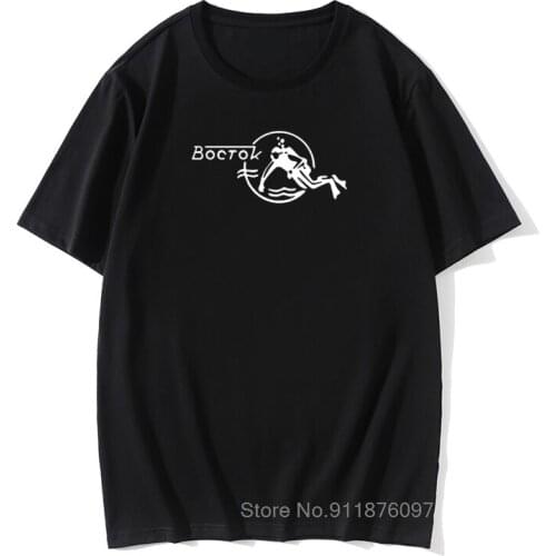Vostok Scuba Dude Customized T-Shirt For Man Woman Summer Style Funky Casual Short Sleeve O Neck Cotton Funny T Shirts