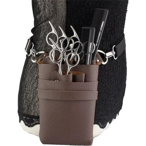 PU Leather Bag Case With Adjustable Belt Belt For Storing Hairdressing Tools Scissors Clips Holster Combs High Capa