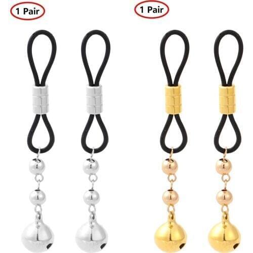 Bell Nipples Clamps Sex Accessories For Couples Adult Games Breast Massager Restraint Elasticity Belt Clips Erotic Sex Toys