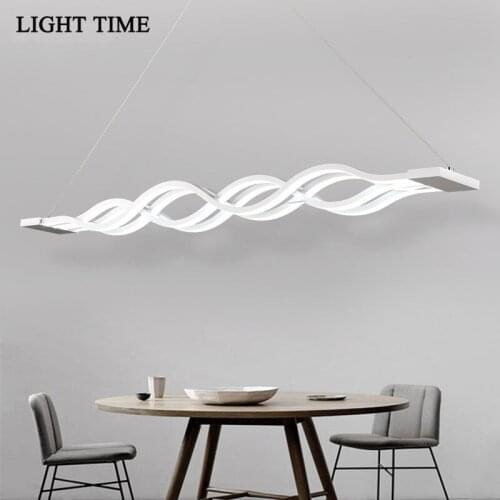 Metal Body Led Pendant Light For Living room Dinning room Foyer Kitchen Home Wave Shape Hanging Lamp Indoor Lighting Luminaires