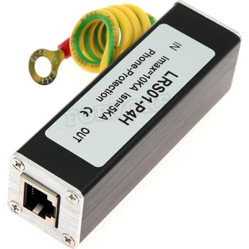 Lightning protector telephone line arrester RJ11 voice signal facsimile line broadband 10KA for MODEM (ISDN, ADSL) fax machine