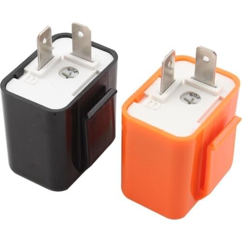 Motorbike 2 Pins Turn Indicator Light LED Flasher Adjustable Frequency Motorcycle Direction Light 12V Flash Relay Universal