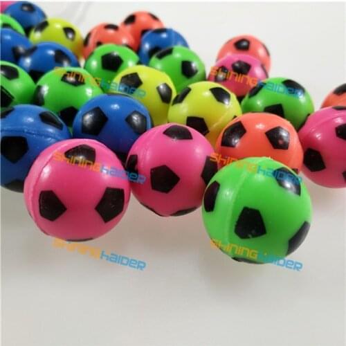 Free shipping 100PCS colorful 25mm basketball natural rubber bounce ball football elastic bounce ball rubber elastic ball