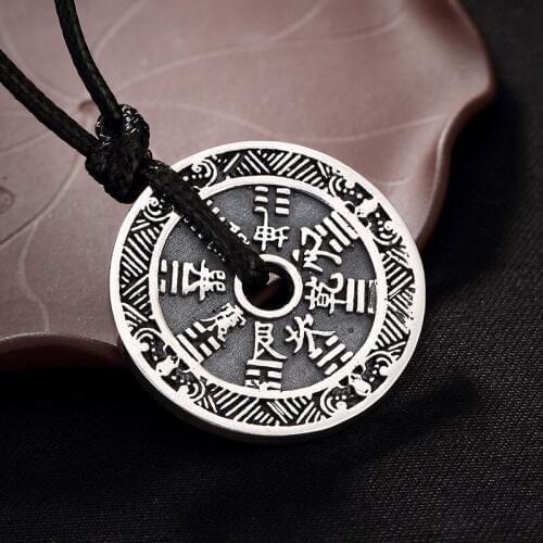 New Arrival 925 Sterling Silver Gossip heaven and earth Necklace Pendant Peace symbol Vintage Pendant For Gift