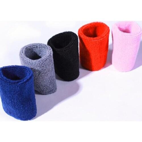 Sports Sweatband Cotton Terry Cloth Wrist Sweat Bands Tennis Fitness Basketball Wristband Wrist Support Protector
