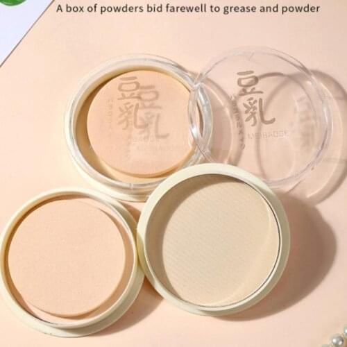 Transparent Pressed Powder For Oil Control Whitening Finish Concealer Powder Long Lasting Waterproof Foundation Skin Face G1X3