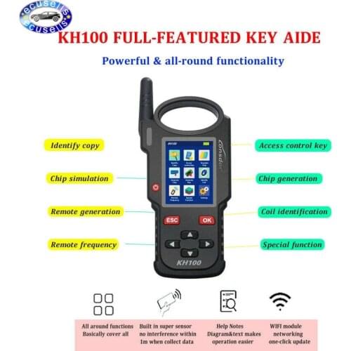 Lonsdor KH100 Hand-Held Remote Key Programmer Frequency Tester Chip Generator Detect IMMO Unlock Smart Key for Toyota