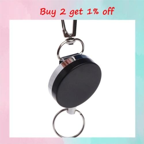 Fishing Zinger Retractor Key Ring Reel Holder Retractable Steel Cable Accessory