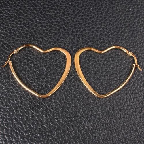 Big Heart Drop Earring Gold Color Fashion Stainless Steel Jewelry Earrings For Women EDEKBQBP