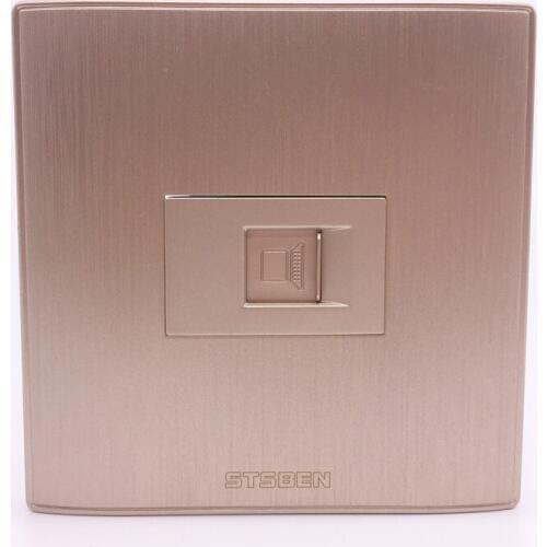 Champagne Gold Wall Outlet Network Ethernet LAN RJ45 Faceplate Panel For Office Laptop Computer PC Plug