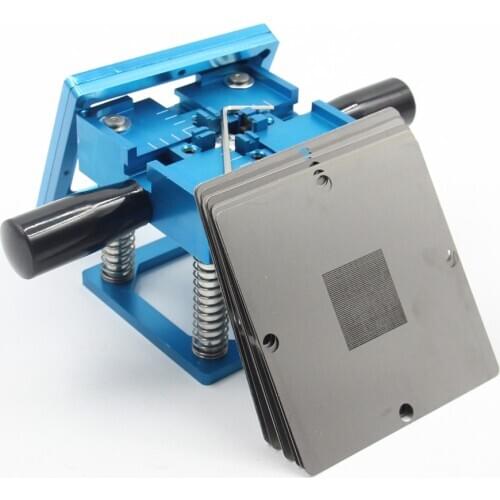 BGA reballing station with hand shank BGA tin fixture BGA reballing kit 90*90mm Universal Bga Stencil