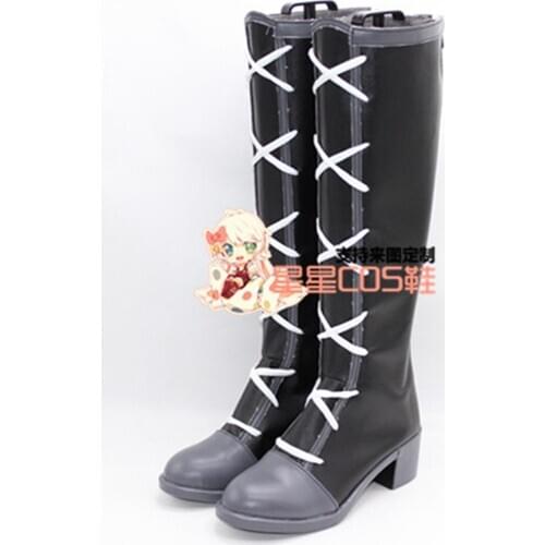 Usavich Prison Break Rabbit Black Long Cosplay Shoes Boots X002