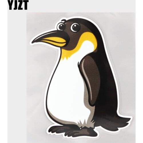 YJZT 10.5CM×12.9CM Cute Penguin High Quality Decal PVC Car Sticker 11C-0348