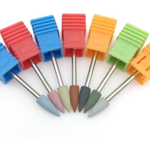 1PC Bullet Head Rubber Silicon Nail Drills Bit Flexible Polisher Manicure Machine Nail Accessories Nail File Polish Tools