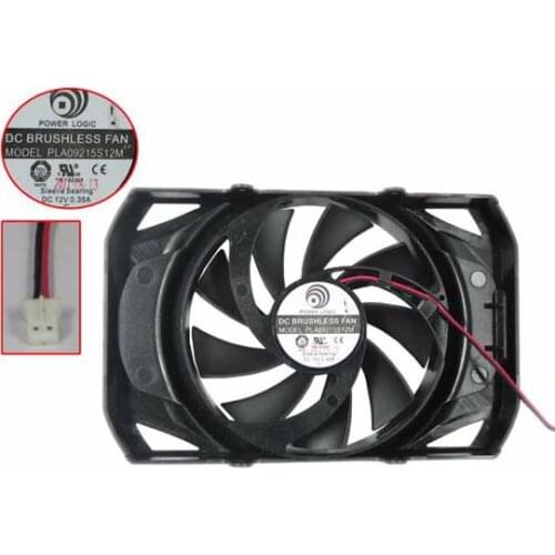 POWER LOGIC PLA09215S12M DC 12V 0.35A 93mm x 51mm 2-Wire Server Cooling Fan