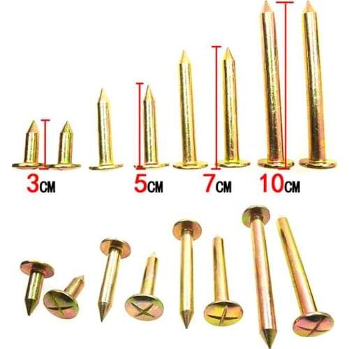 20 PCS High Hardness Galvanized steel Cross Nail Surveying Mag Nail Settlement Observation measuring spike 3 5 7 10 cm