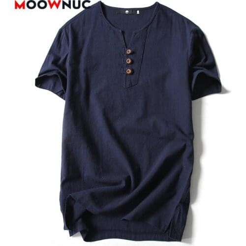 T-Shirt 2021 Summer Short Sleeve Men Thin Streetwear New Hip Hop Cotton Fit Solid Trendy Clothes T-Shirt MOOWNUC Brand Plus Size