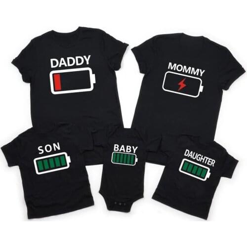 2022 Family Matching Clothes Matching Outfits Clothes Dad Mom Daughter Son T-shirt for Daddy Mommy and Me Baby Girl Boy Clothing