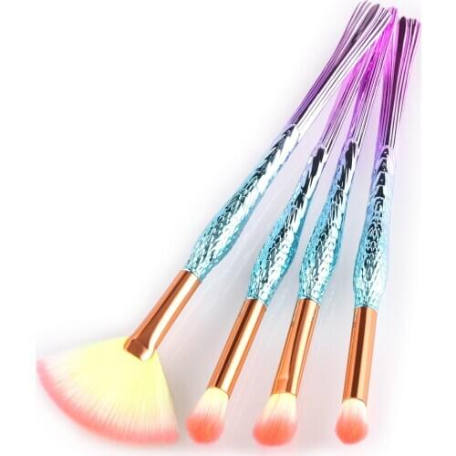4pc Womens Makeup Brushes Face Foundation Eyebrow Eyeshadow Blush Powder Brush Makeup Sets Maquiagem Pinceles