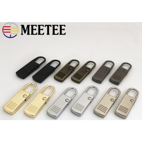 5pcs 11X38mm 5/8/10# Zipper Puller Spring Sanp Buckle Removable Zip Slider Head for Metal Nylon Resin Zips Pendant Repair Tools